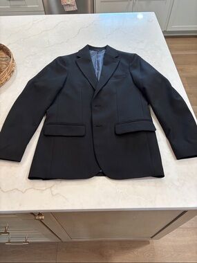 Haggar Black Single-Breasted Men's Suit Jacket